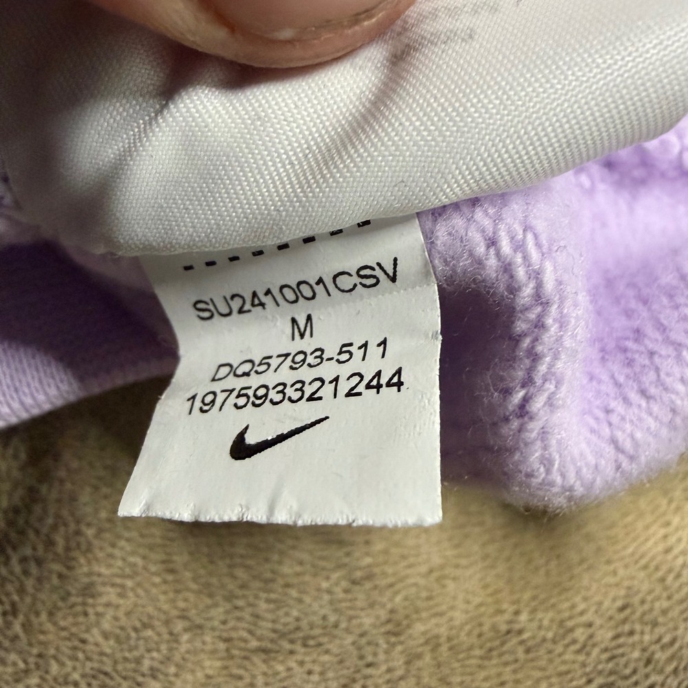 Nike Hoodie Womens Medium Purple Sportswear Club Fleece Pullover *FLAW* - Picture 4 of 9